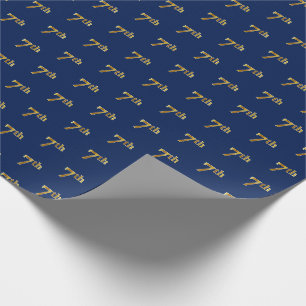 Blau, Imitate Gold 7. (7.) Event Wrapping Paper Geschenkpapier