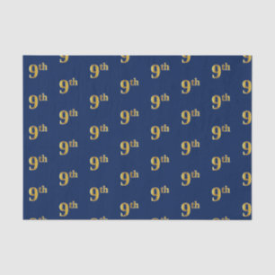 Blau, Imitate Gold 9. (9.) Event Tissue Paper Seidenpapier