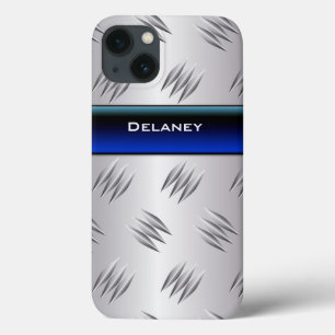 Blau, IMITATE Silver Diamond Plate iPad Mini Case