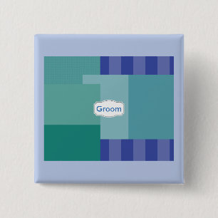 Blau in Quadraten und Rechtecken Button