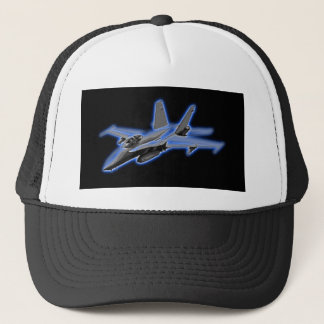 Blau-Kampfflugzeug der Hornissen-F/A-18 Truckerkappe