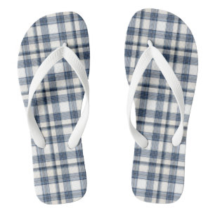 Blau Kariert 1 Flip Flops