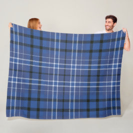 Blau Kariert 60x80 Fleece Blanket