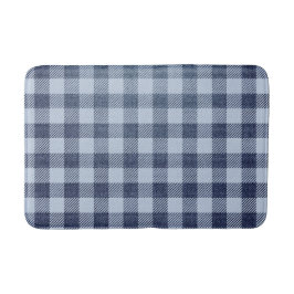 Blau Kariert Badematte