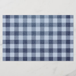 Blau Kariert Briefpapier