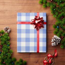 Blau kariert - Geschenkpapier