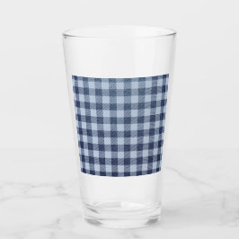 Blau Kariert Glas