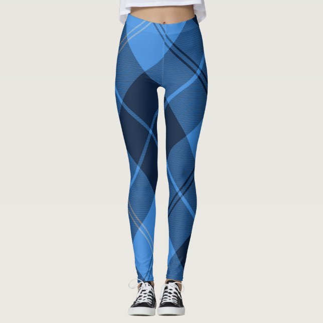 blau kariert leggings (Vorderseite)