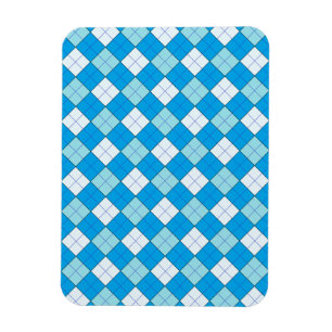 Blau Kariert Magnet