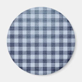 Blau Kariert Magnet