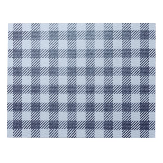 Blau Kariert Notizblock (Vorderseite)