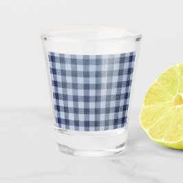 Blau Kariert Schnapsglas