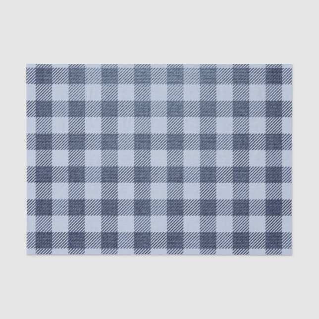 Blau Kariert Seidenpapier (Vorderseite)