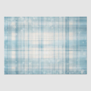 Blau Kariert Seidenpapier