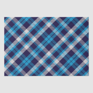 Blau Kariert Seidenpapier