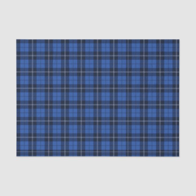 Blau Kariert Seidenpapier (Vorderseite)