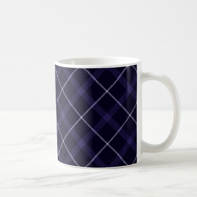 Blau Kariert / Tartan Kaffeetasse (Rechts)