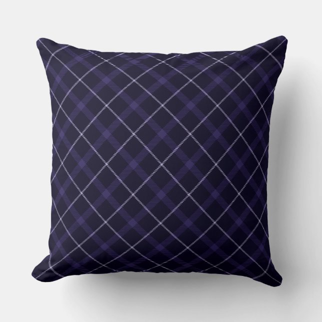 Blau Kariert / Tartan Kissen (Vorderseite)