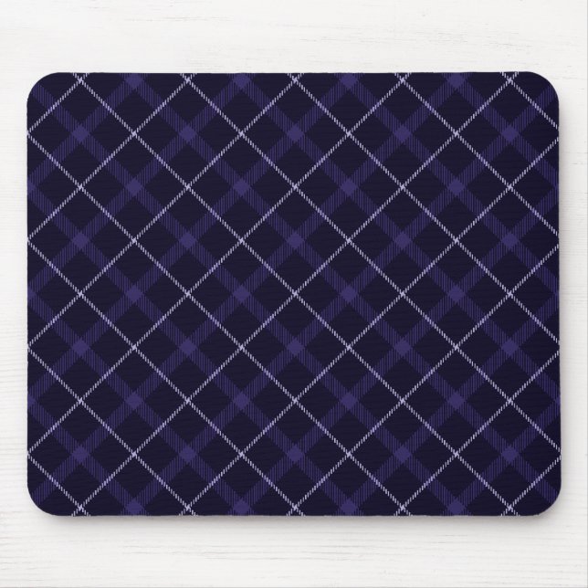 Blau Kariert / Tartan Mousepad (Vorne)