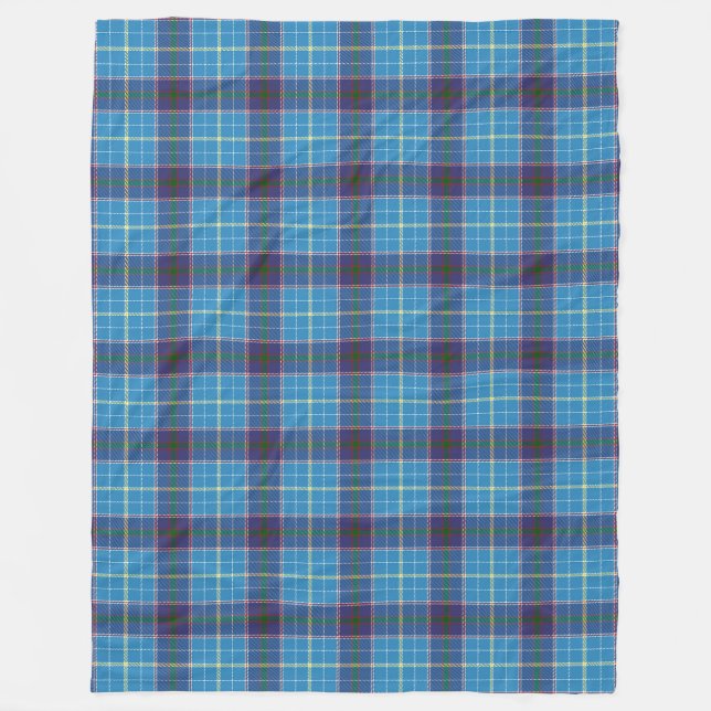 Blau kariert, Texas Staat tartan Fleecedecke (Vorderseite)