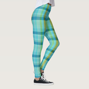 Blau Kariert von Shirley Taylor Leggings