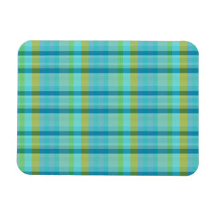 Blau Kariert von Shirley Taylor Magnet