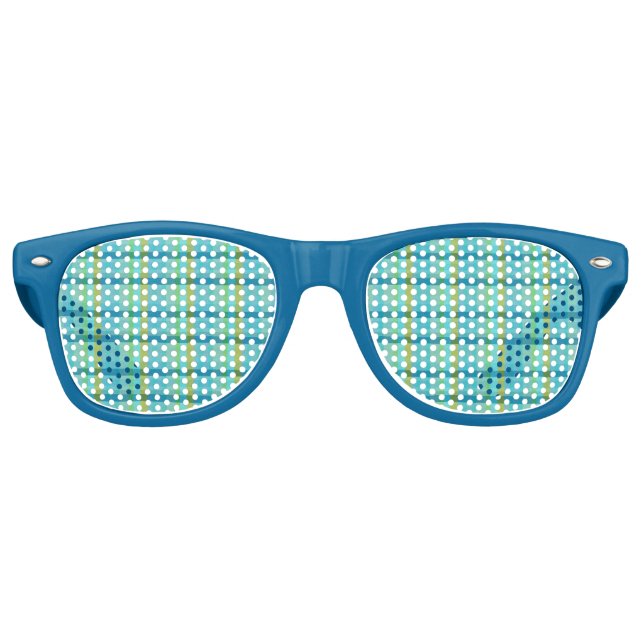 Blau Kariert von Shirley Taylor Sonnenbrille (Vorderseite)