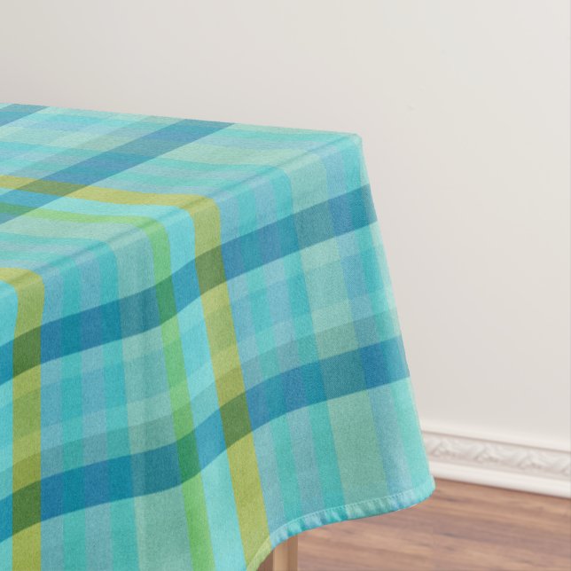 Blau Kariert von Shirley Taylor Tischdecke (Beispiel)