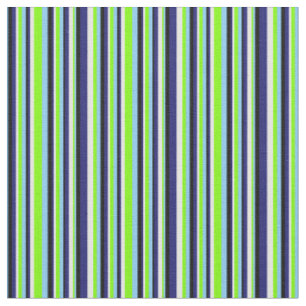 Blau, Klangfarbe, Weiß und Schwarz Streifen Muster Stoff