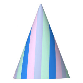 Blau, Lavendel, Rosa und Pastellfarben Grüne Strei Partyhütchen