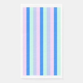 Blau, Lavendel, Rosa und Pastellfarben Grüne Strei Serviette