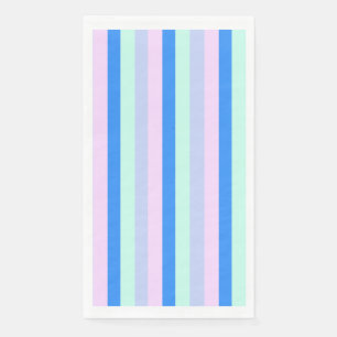 Blau, Lavendel, Rosa und Pastellfarben Grüne Strei Serviette