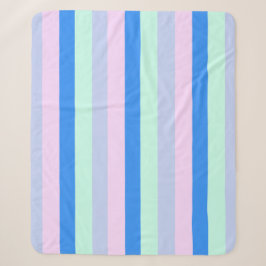 Blau, Lavendel, Rosa und Pastellfarben Grüne Strei Sherpadecke