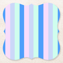 Blau, Lavendel, Rosa und Pastellfarben Grüne Strei Untersetzer