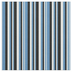 Blau, leichter Cyan und schwarze Streifen Stoff