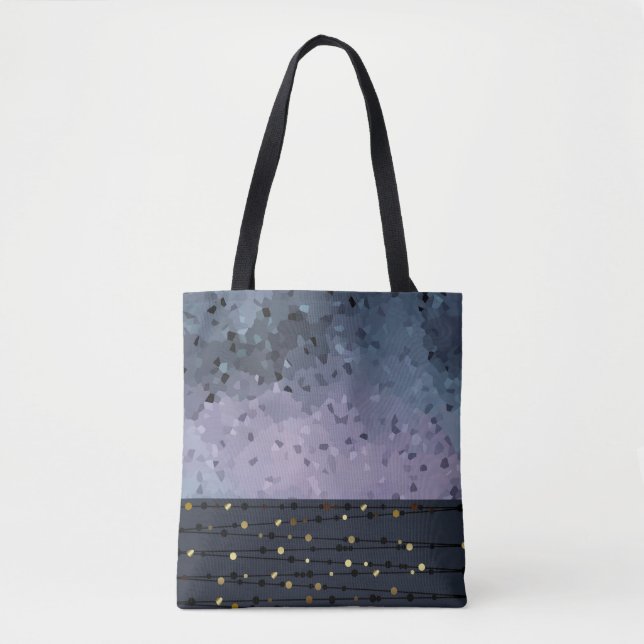 Blau-lila, Abstraktion Tasche (Vorderseite)