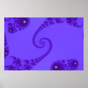 Blau Lila Doppel-Spiral Poster