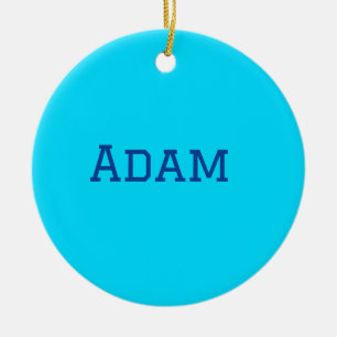 Blau lila Name Text zurück zur Schulnachricht s Keramik Ornament