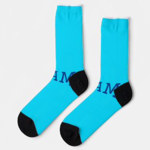 Blau lila Name Text zurück zur Schulnachricht s Socken