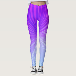 Blau Lila Rosa Action Swoosh Muster Leggings