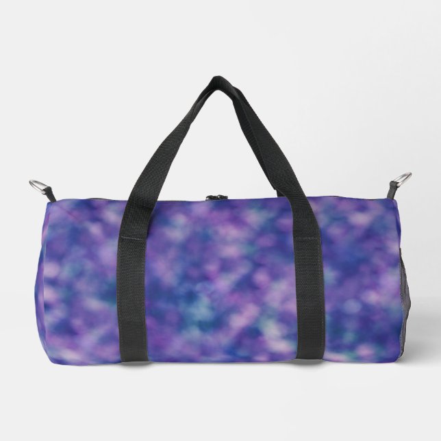 Blau Lila rosa Einzigartiger Cooler Chic Duffle Bag (Vorderseite)