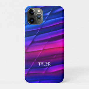 Blau, Lila, rosa, Metallaussehen, Weißer Text bene Case-Mate iPhone Hülle