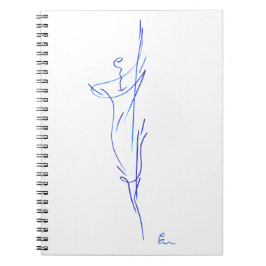 Blau-Linie 3 Notizblock