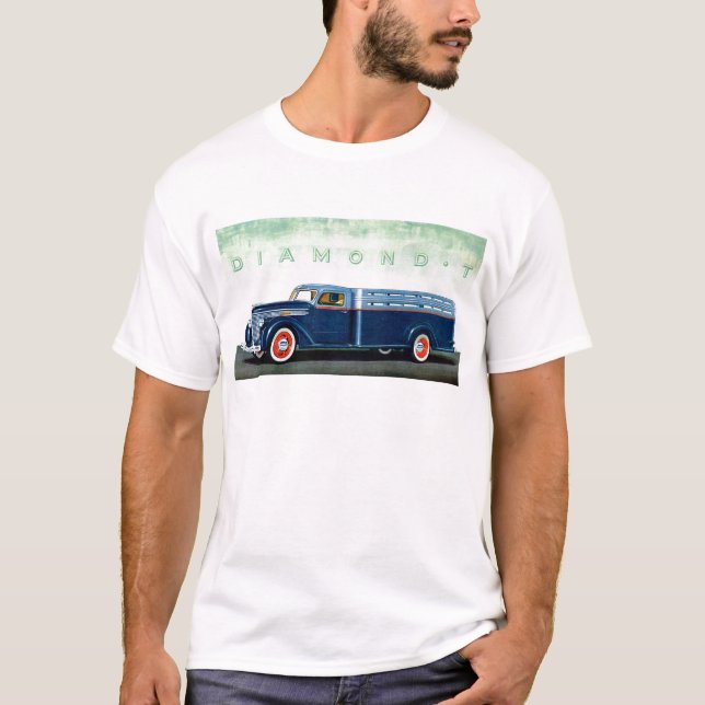 Blau-LKW 1937 des Diamanten T T-Shirt (Vorderseite)