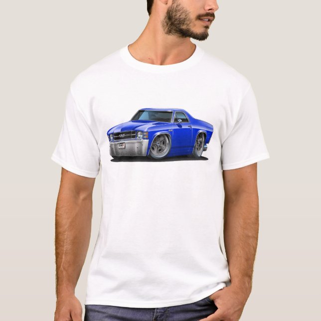 Blau-LKW 1971-72 EL Camino T-Shirt (Vorderseite)
