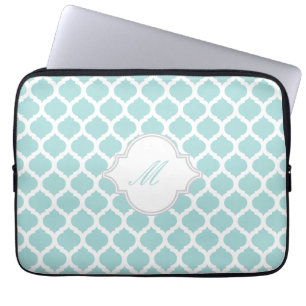 Blau Marokkanisch mit Monogram Laptop Sleeve
