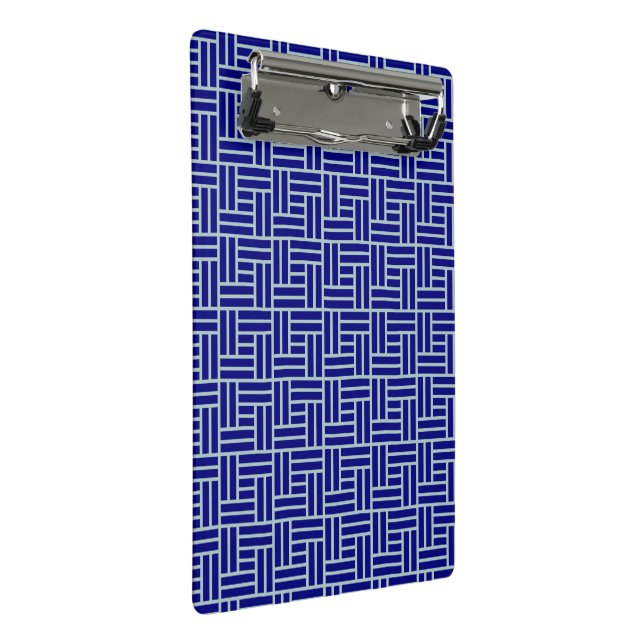 Blau Mini Klemmbrett (Schrägansicht)
