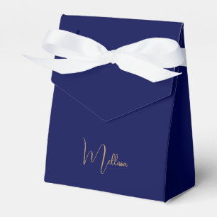 Blau minimalistischer benutzerdefinierter Name Geschenkschachtel