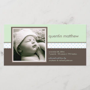 Blau   Mint Sweet Baby Boy Geburtserklärung Ankündigung