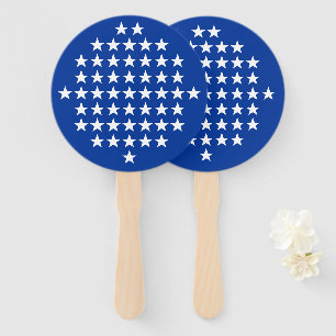 Blau mit 50 White Stars American Flag Theme Fächer